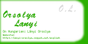 orsolya lanyi business card
